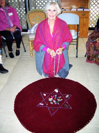 Viveka at Cosmic Sai Baba transmission doing sacred healing for the Earth